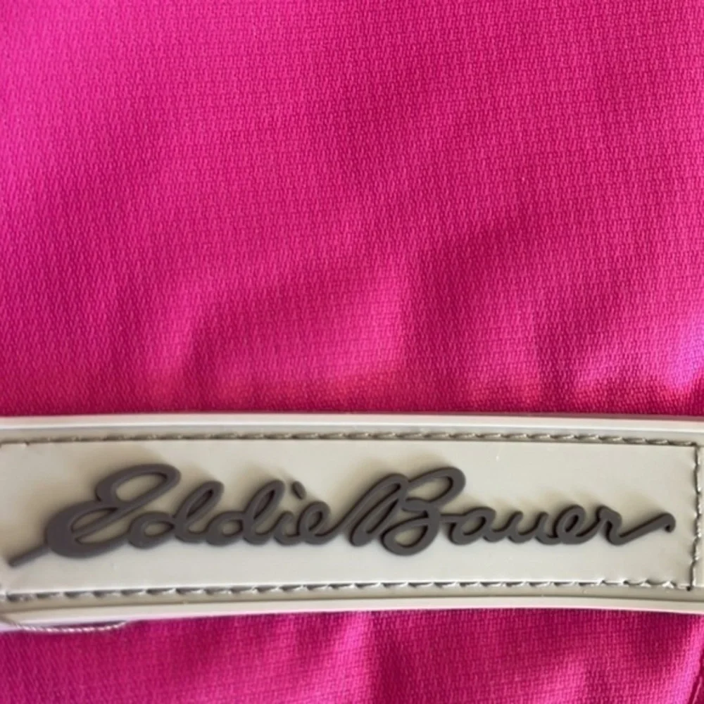 NWT Eddie Bauer reversible Pink hook and loop closure Pet dog bandana Sz S/M
